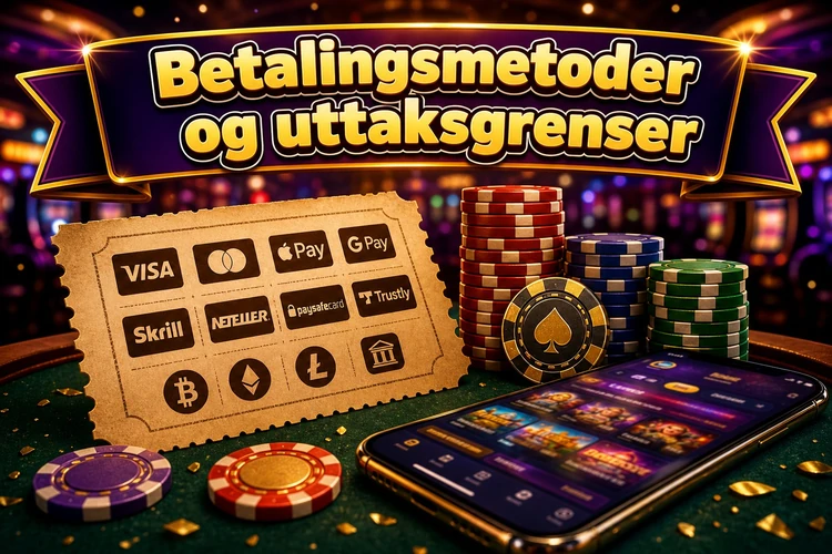 Betalingsmetoder og uttaksgrenser